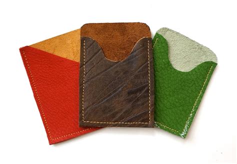 LEATHER CARD HOLDER .